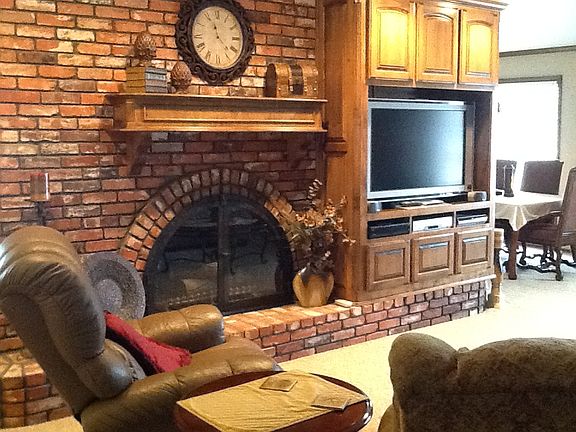 Living room with fireplace