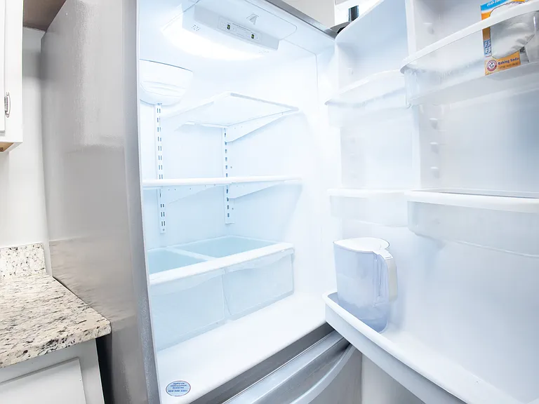 Spacious refrigerator interior