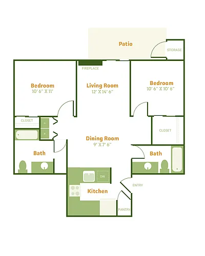 Floor plan 2X2