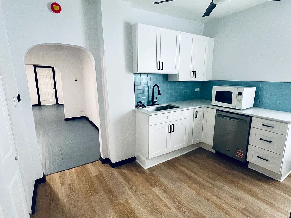 Newly remodeled kitchen with brand new appliances and extra cabinet space.