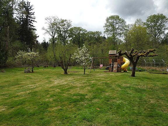 Fruit trees, playground