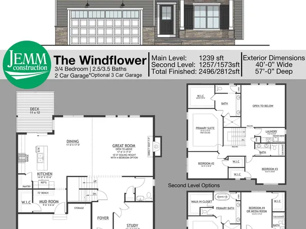 Windflower 4 Bed Plan, Harper Valley Preserve