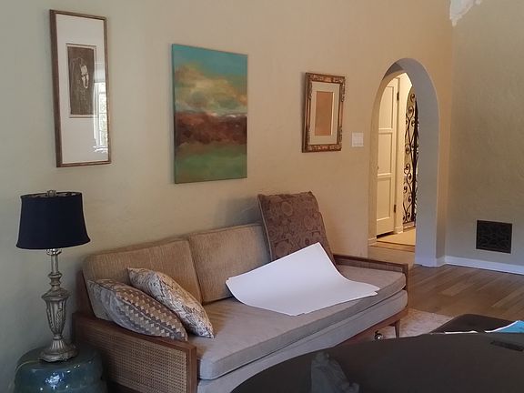 Living room with fireplace