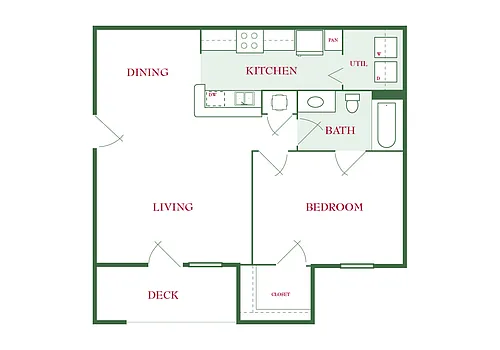 Floor plan 1 Bedroom