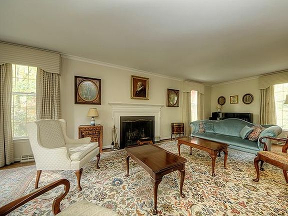 Wood burning fireplace in Living Room