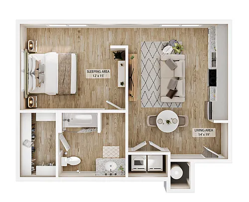 Floor plan Studio Vale Summit