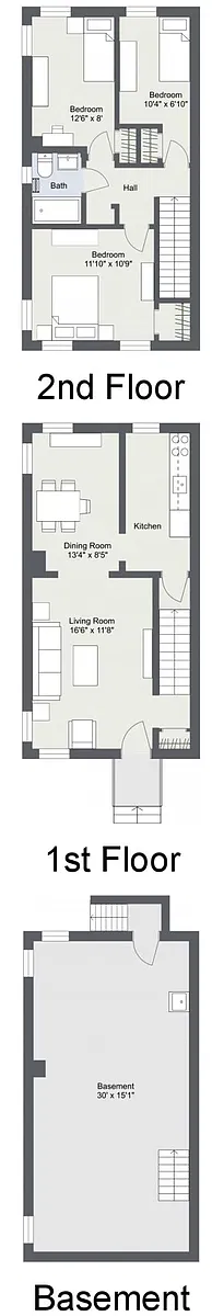 Floor plan 3 Bedroom Townhouse