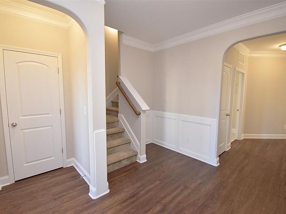 Foyer with wainscoting