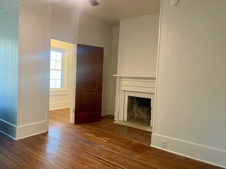 Master Bedroom with fireplace and beautiful nook area. Double closets.