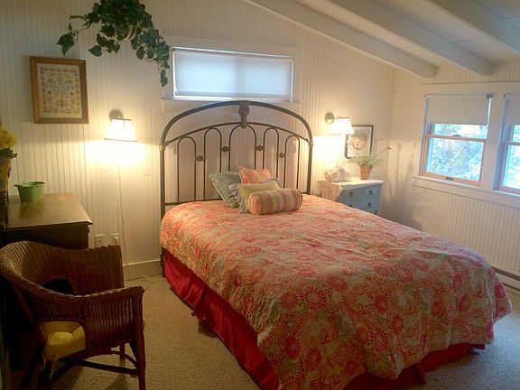 Roomy lake view bedroom