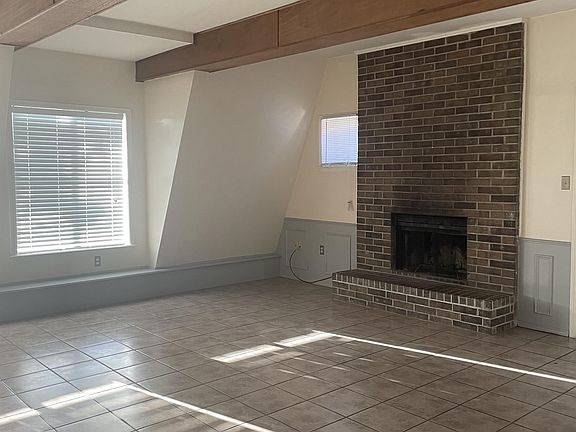 Living room with fireplace