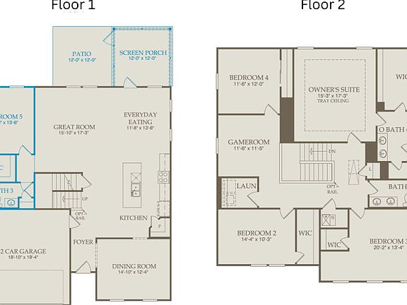 Floor Plan Level 1 Level 2