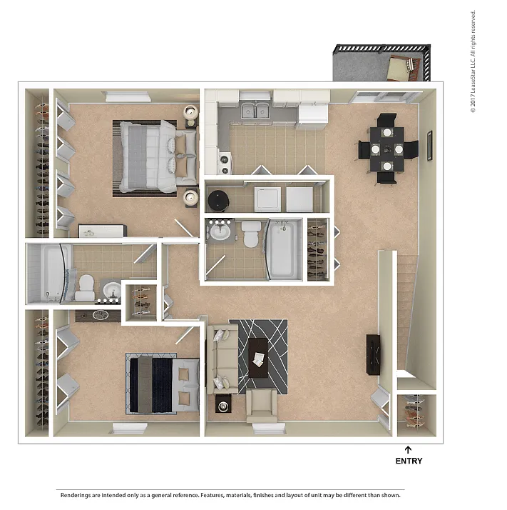 Floor plan South Hampton Two Bedroom