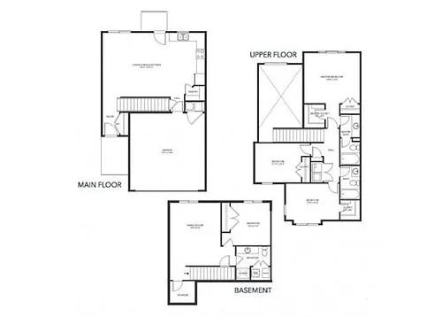 Floor plan Timberline 4-Bed w/Finished Basement