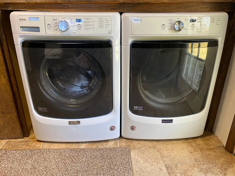 Commercial size washer and dryer.
