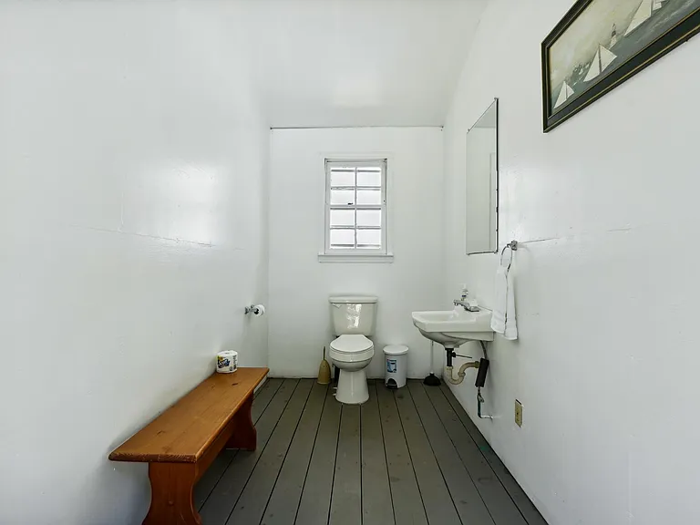 Half bathroom in pool house (only open in summer pool season)