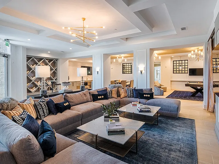 Residents can also entertain in the expansive clubhouse