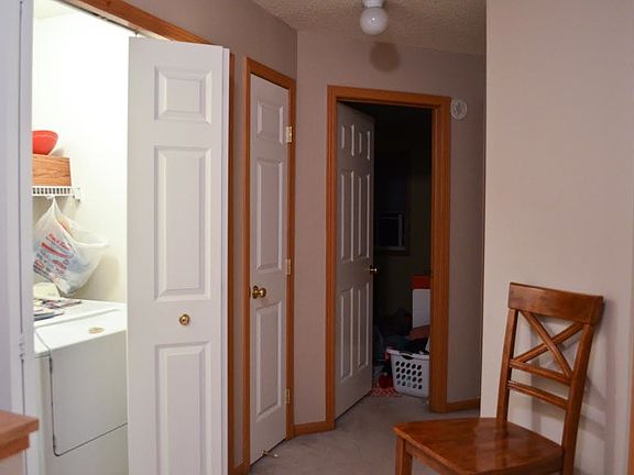 Upstairs hall/laundry looking towards bedrooms
