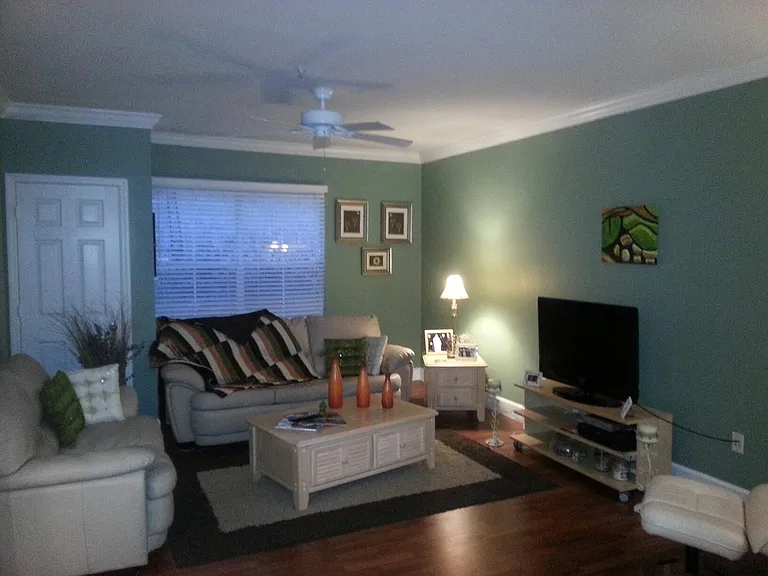 Living room view from front door.