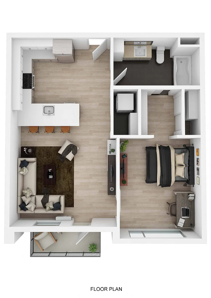 Floor plan 1 Bedroom J