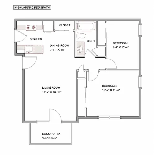 Floor plan 2 Bedroom