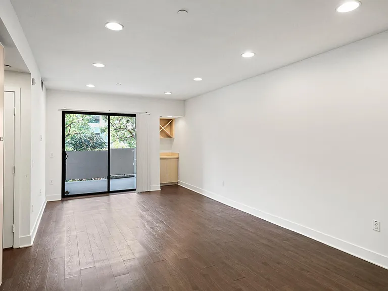Large-Sized Living Room Space with Built-In Bar