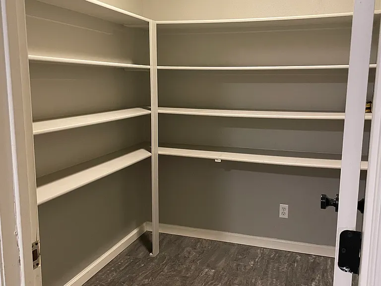 large walk in pantry.