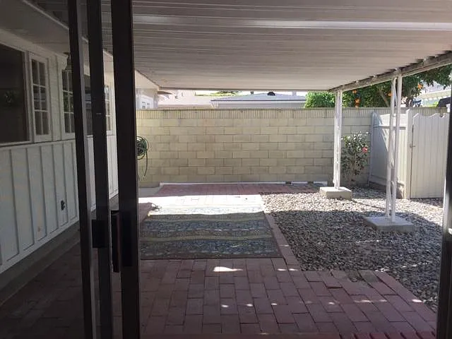 Backyard covered area