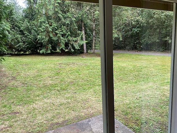 Back yard seen from dining room.