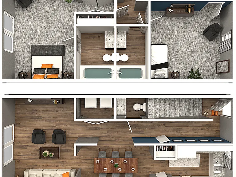 2 Bedroom Townhome 2 Bedroom Townhome