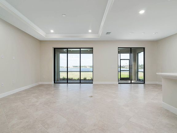 Open concept Gathering Room, Kitchen, and Cafe area