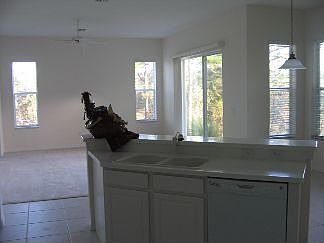 Kitchen into the Family Room