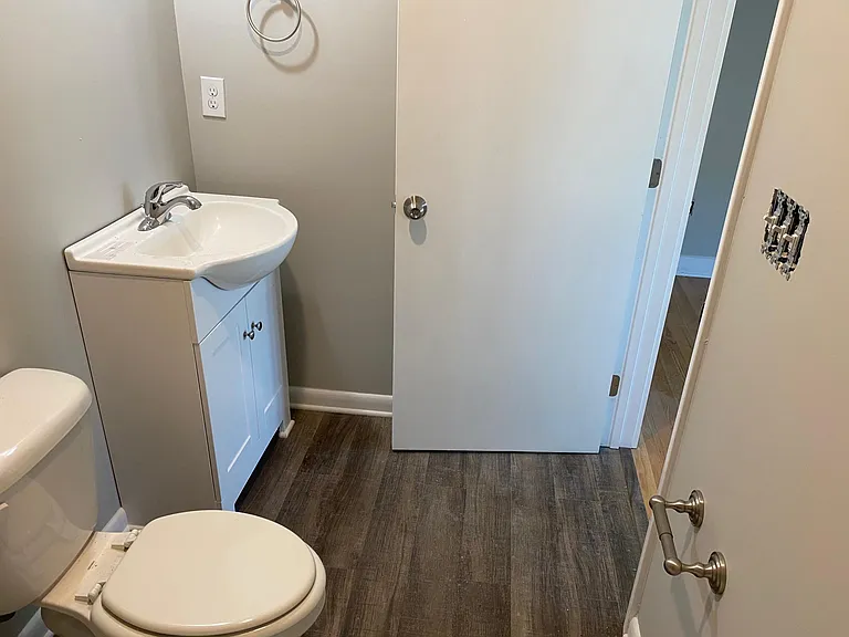 Brand new bathroom as part of 125K remodel. Tile surround tub and easy care luxury vinyl plank flooring. Convenient storage under the bathroom sink.
