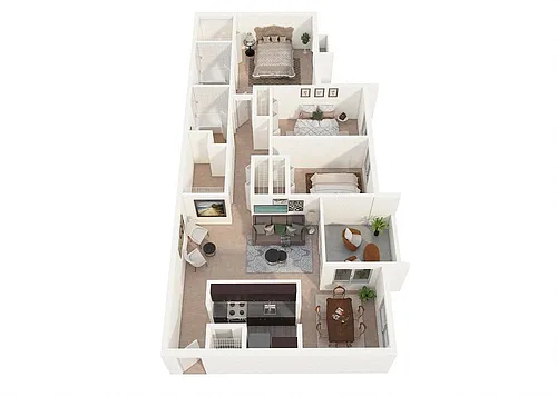 Floor plan Three Bedroom Deluxe