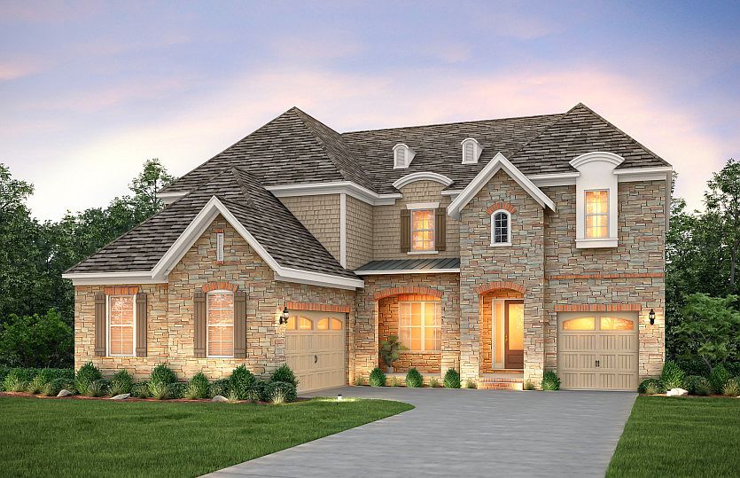 Stonegate Exterior 8 features stone, shakes and covered front porch