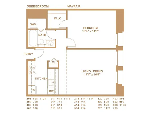 Floor plan Mayfair
