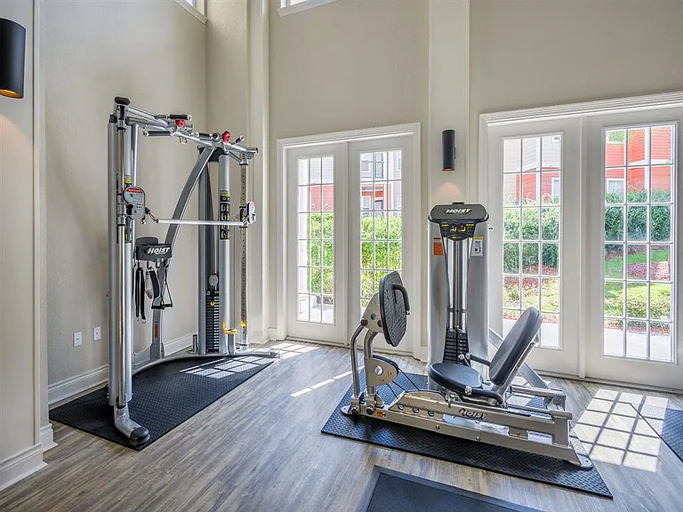 Premium fitness center with a variety of upgraded equipment