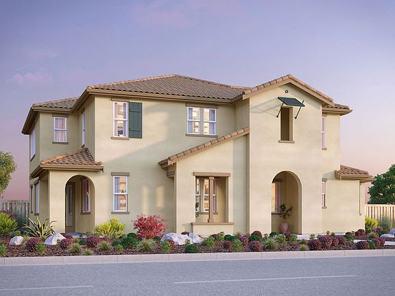 Early California Elevation of the Exterior Rendering of Residence Six at Chandler in Brentwood, CA b