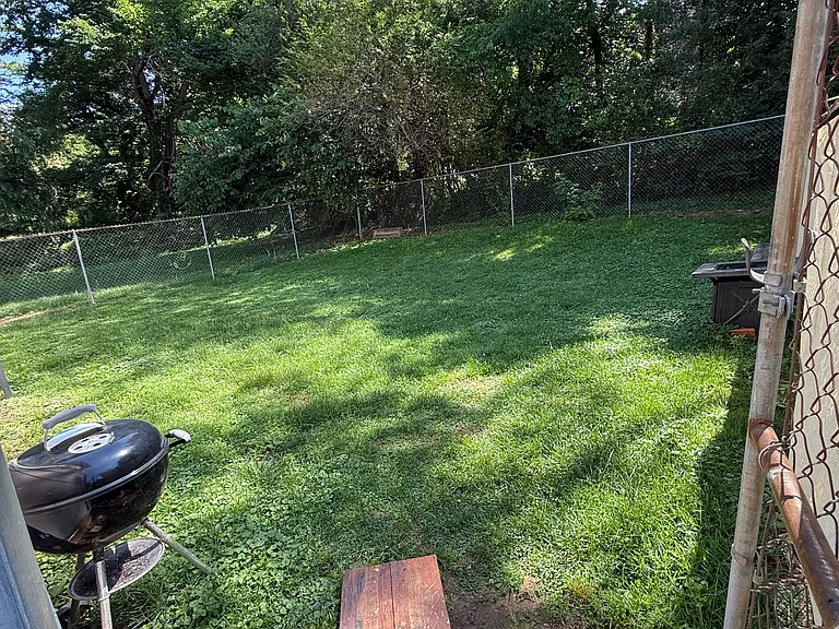 Fully fenced backyard