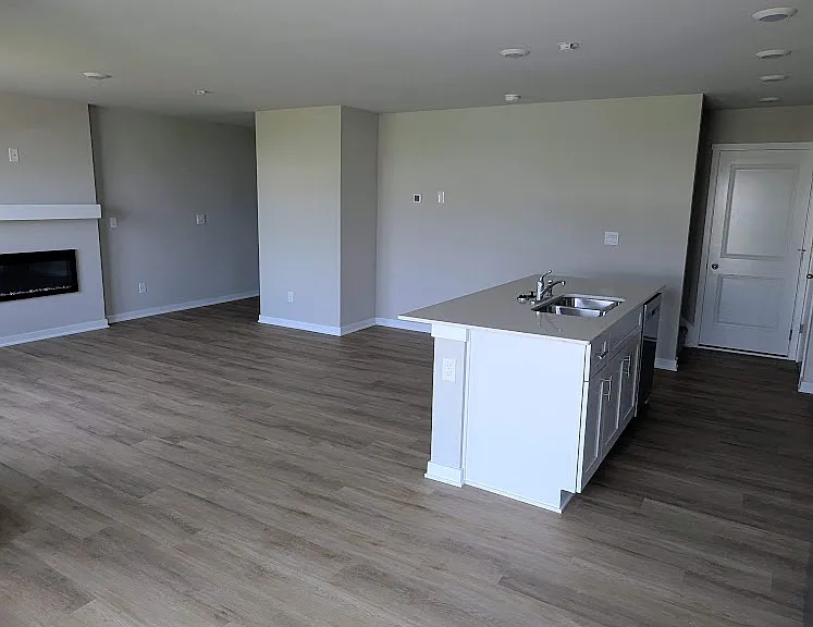 Open Concept Living Room, Dining Room and Kitchen