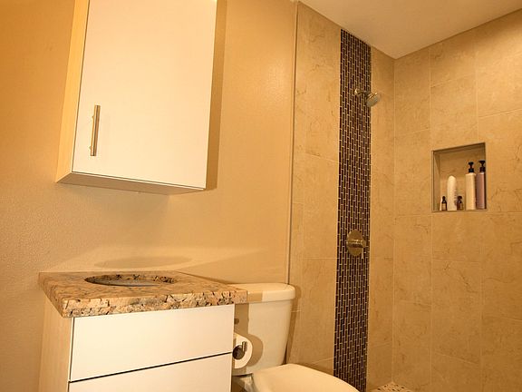 Master bath, toilet and shower