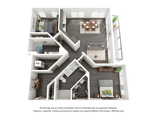 Floor plan 2 Bedrooms A