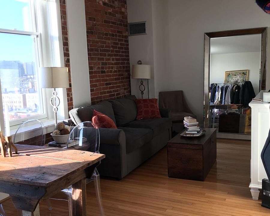 Main living space - large windows, custom Smith and Noble blinds