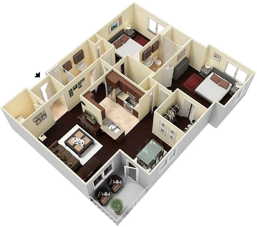 Floor plan Midtown III Midrise