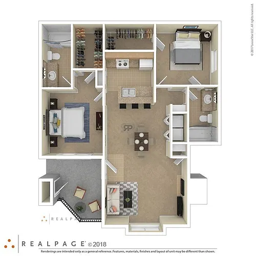 Floor plan Large Two Bedroom