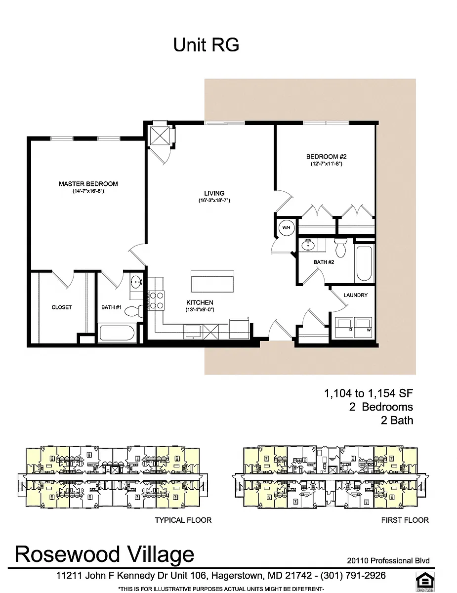 Floor plan 2 bed 2 bath RG