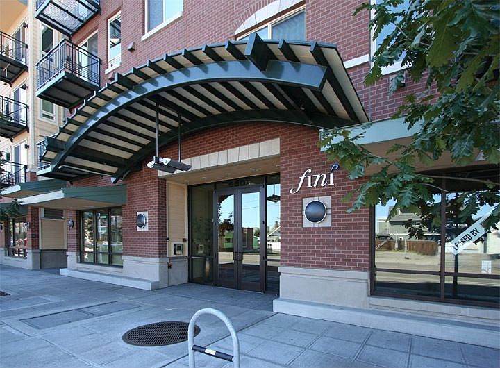 Building entrance to The Fini Condominiums