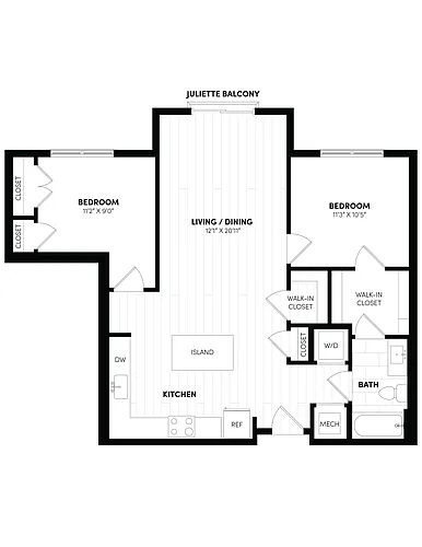 Floor plan 1C-Den