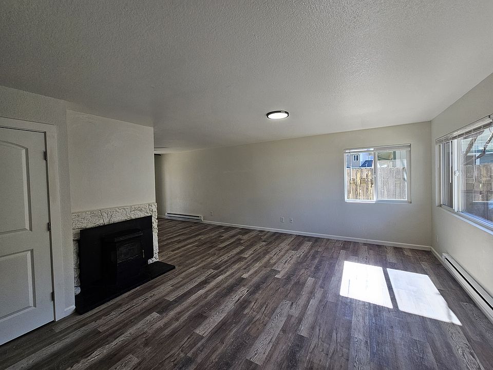 Looking into the living room from the front door.