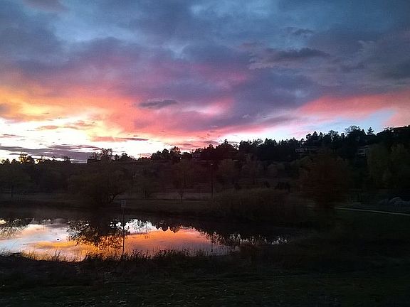 lake and park across street